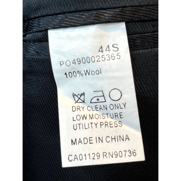 Calvin Klein Mens 100% Wool Pinstripe Blazer Coat Jacket 2 Button Blue Size 44S - Picture 5 of 6